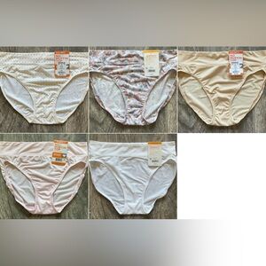 New 5 pairs Warner’s All You Need Microfiber Hi Cut Panties Size S/5 Multicolor